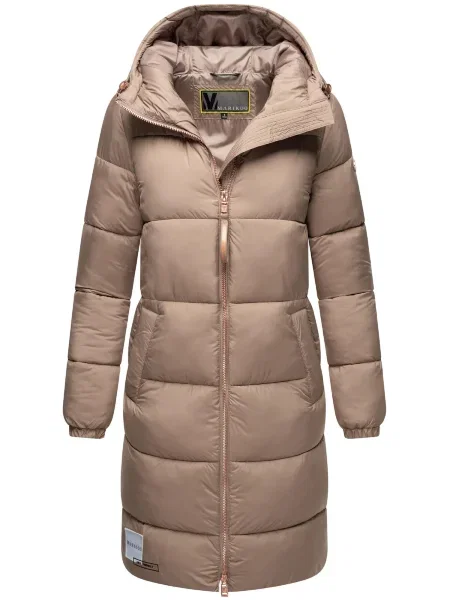 MARIKOO Zimski plašč / temno siva bež
