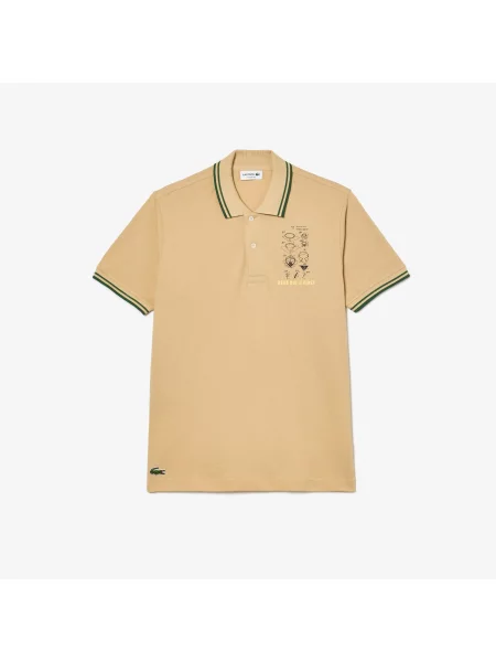 Поло Lacoste коричневое