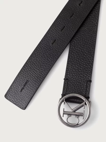 Calvin Klein pas usnjeni črna