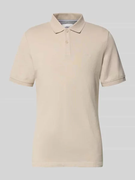 Koszulka polo z czystej bawełny o kroju regular fit S.oliver Red Label beżowe