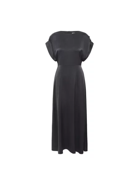 Sukienka Inwear z dekoltem w łódkę szara