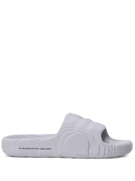 Klapki Adidas prążkowane białe