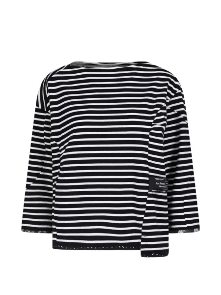 Lung tricou Undercover asimetric negru