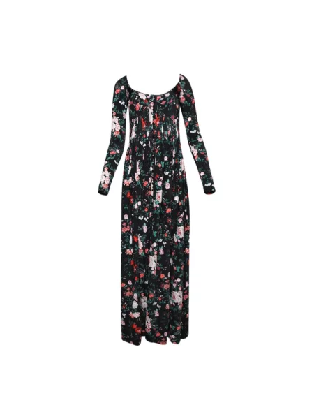 Maksi wielobarwność sukienka maxi Rabanne w kwiatki
