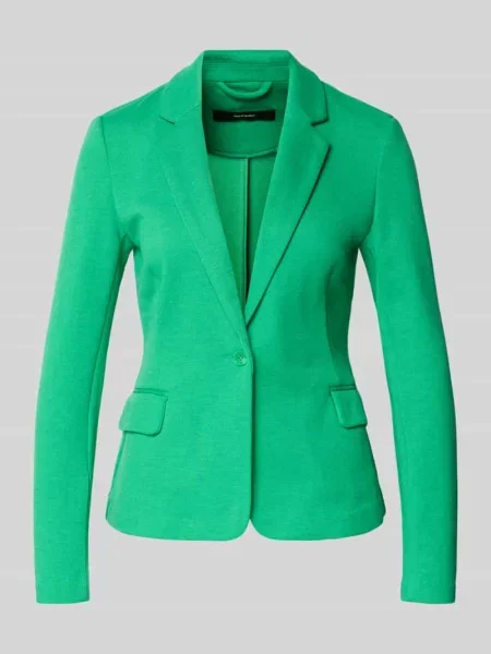 Żakiet krótki o kroju regular fit z dodatkiem bawełny model ‘JULIA’ Vero Moda zielona