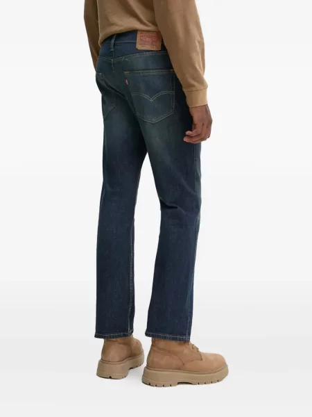 Kožené pruhované džíny Levi's 527 s kapucí modré