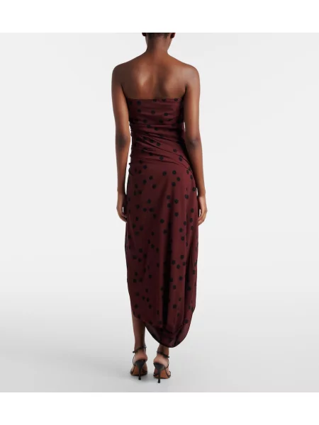 Rochie maxi Proenza Schouler cu buline maro