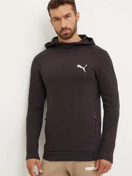 Μπλούζα Puma με κουκούλα μαύρο