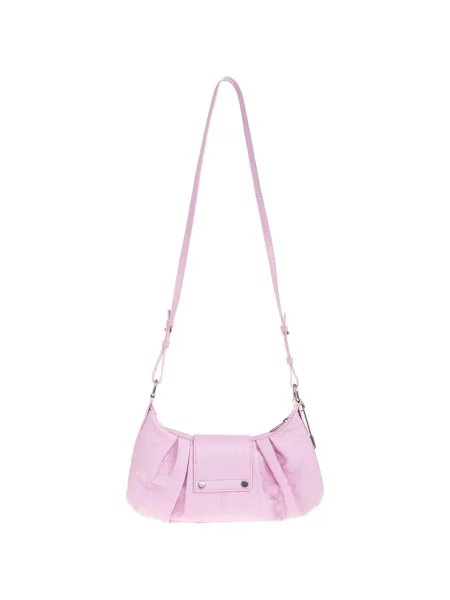 Geantă shopper Balenciaga din piele cu volane roz