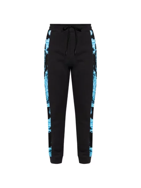 Pantaloni Versace Jeans Couture cu dungi negru