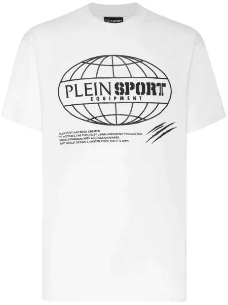 Tricou Plein Sport cu imagine alb