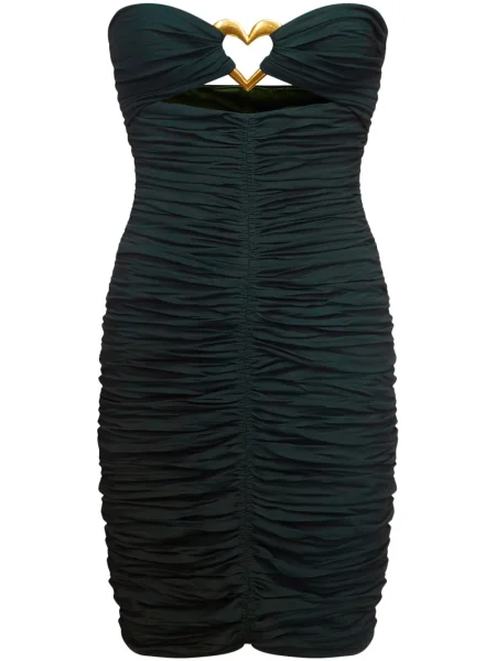 Rochie mini Area cu motiv cu inimi de costum verde