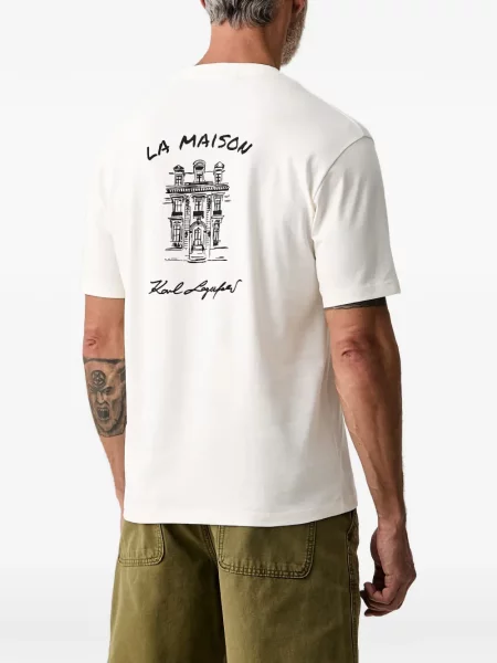 Tricou Karl Lagerfeld cu imagine alb