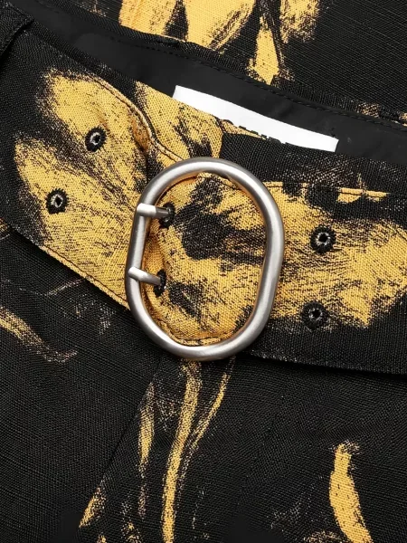 Pantaloni scurți Jil Sander cu model floral cu imagine negru