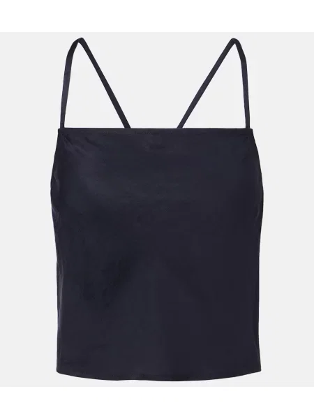 Top Leset cu spatele deschis albastru