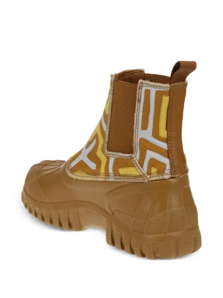 Botine chelsea Diemme cu imprimeu abstract maro