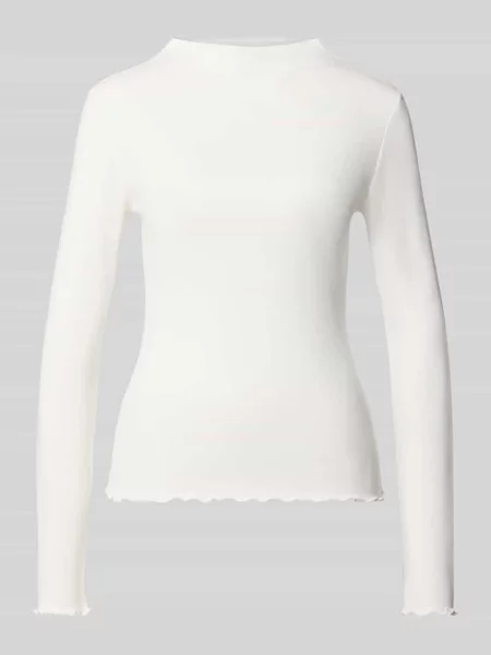 Bluzka z długim rękawem o kroju slim fit z mieszanka modalu i bawełny model Soninchen' Opus biała
