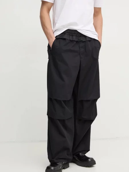 Diesel pantaloni de P-GUSTAF TROUSERS drept negru