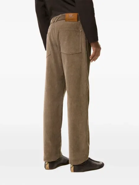 Pantaloni Burberry de catifea cord maro