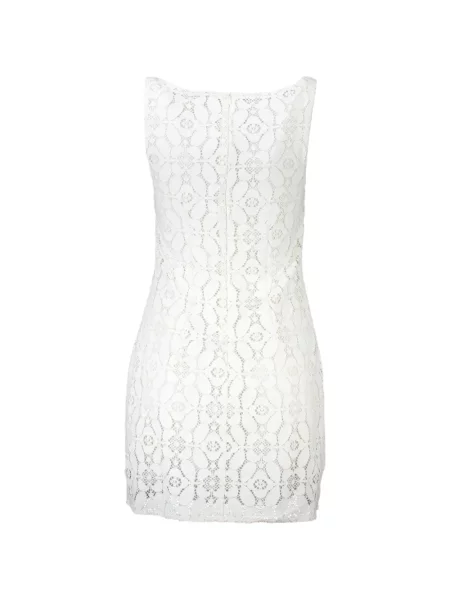 Rochie mini Desigual cu model floral din dantelă alb
