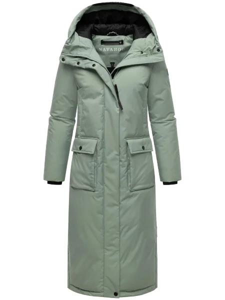 NAVAHOO Zimný kabát Wolkenfrost XIV mätová čierna