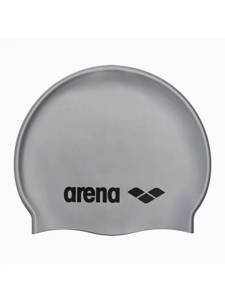 Детска шапка за плуване arena Classic Silicone сива