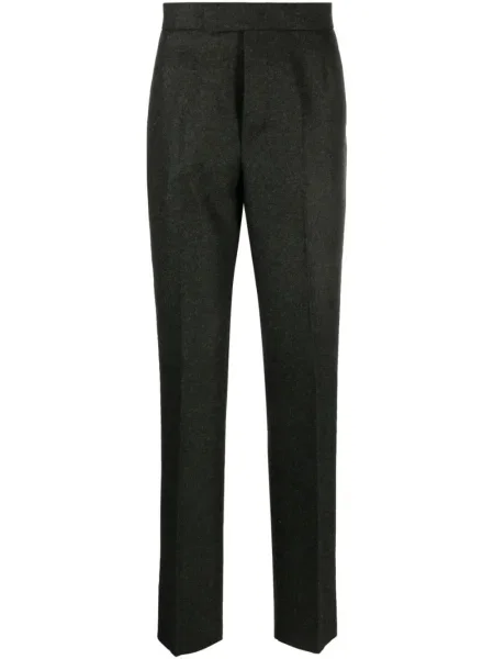 Pantaloni Thom Browne de lână verde