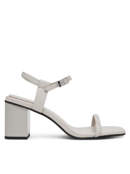 Calvin Klein Сандали Block Heel Sandal 75 Lth сив