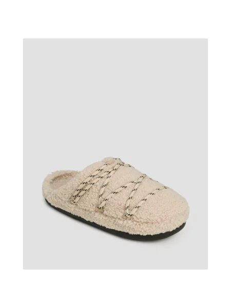 Papuci De Blană Pentru Femei Moon Boot Teddy Slipper bej