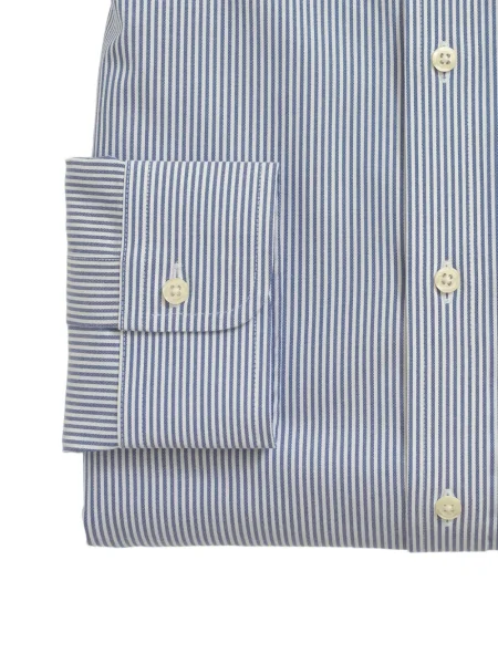 Cămașă Brooks Brothers cu dungi din țesătură twill albastru