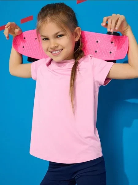 Sinsay Sportovní tričko Active fuchsiová