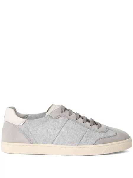 Sneakerși Brunello Cucinelli tricotate gri