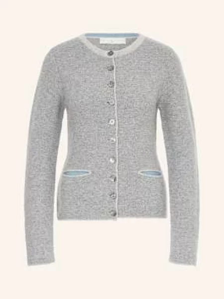 Johann & Johanna Sweter Rozpinany grau szary