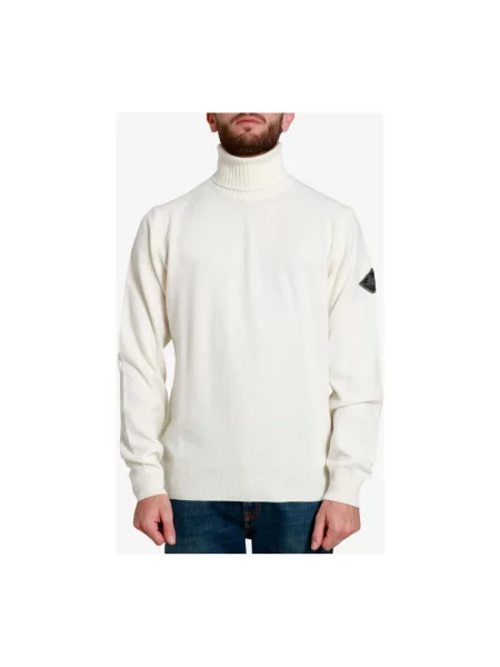 Sweter z golfem Roy Rogers z kaszmiru do golfa beżowy