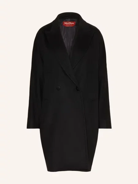 Max Mara Studio Vlněný Kabát Mastro černá