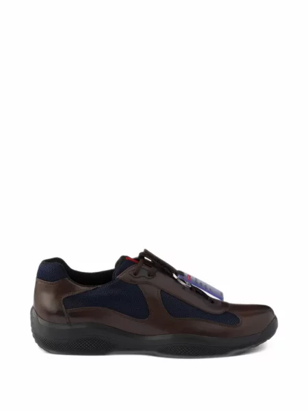 Ciclism sneakerși Prada din piele maro