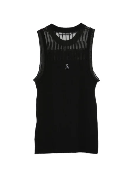 Top Patrizia Pepe tricotate transparente negru