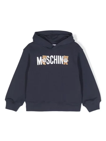 Bluza z kapturem dziecięca Moschino niebieska