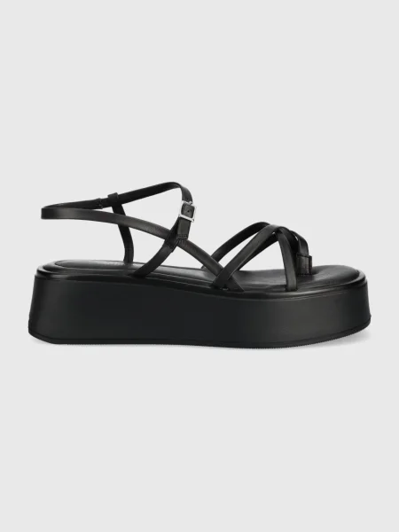 Vagabond sandale de piele Courtney femei cu platforma negru