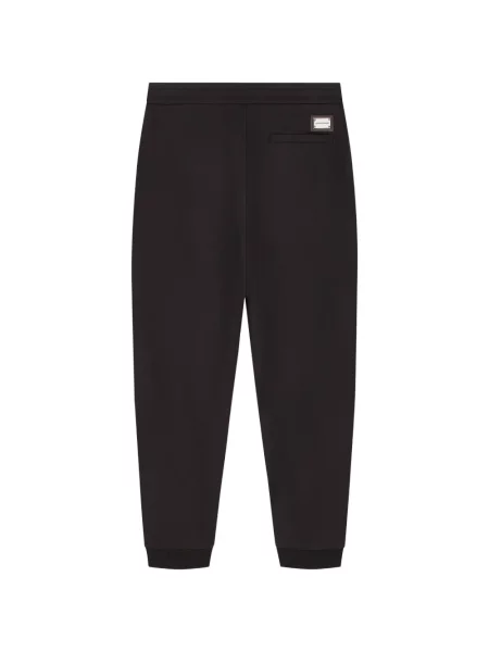 Pantaloni Emporio Armani alergare cu autograf negru