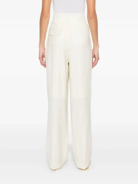 Pantaloni Aya Muse plisate alb