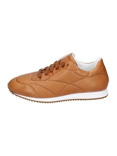 Sneakersy Stokton skórzane brązowe