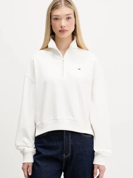 Tommy Jeans bluza gładka biały