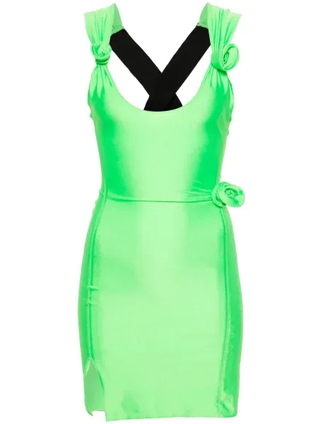 Rochie mini Coperni cu model floral de costum verde