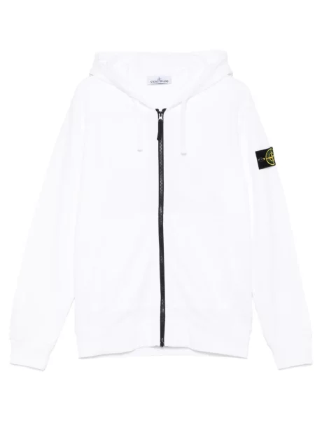 Majica s kapuljačom Stone Island kamenje bijela