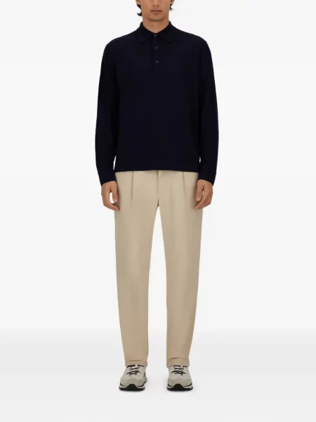Lung tricou polo Herno albastru