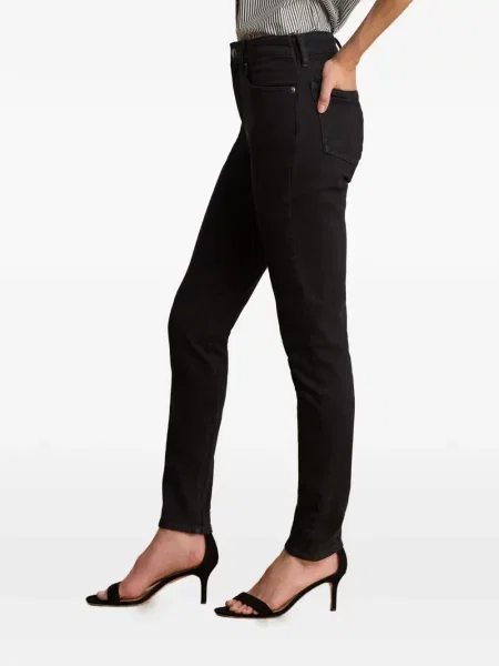 Skinny τζιν Lauren Ralph Lauren με ψηλή μέση μαύρο