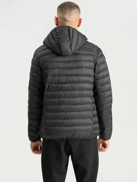 TEESHOPPEN Geacă de primăvară-toamnă Hooded Light negru