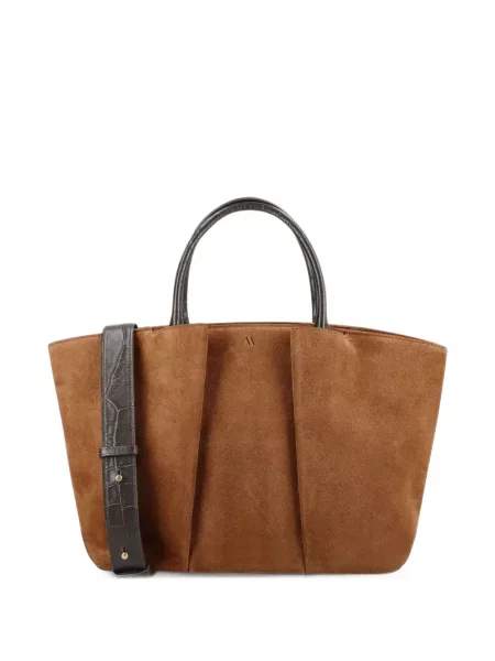 Geantă shopper Kaai din piele de căprioară maro