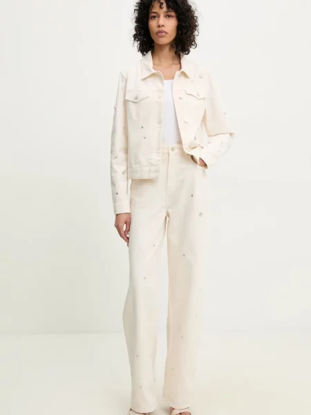 Moschino Jeans jeansy high waist beżowe